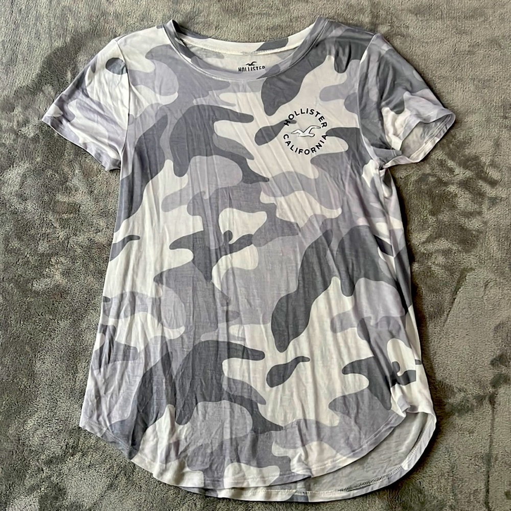 Hollister Gray Camo Easy T-Shirt